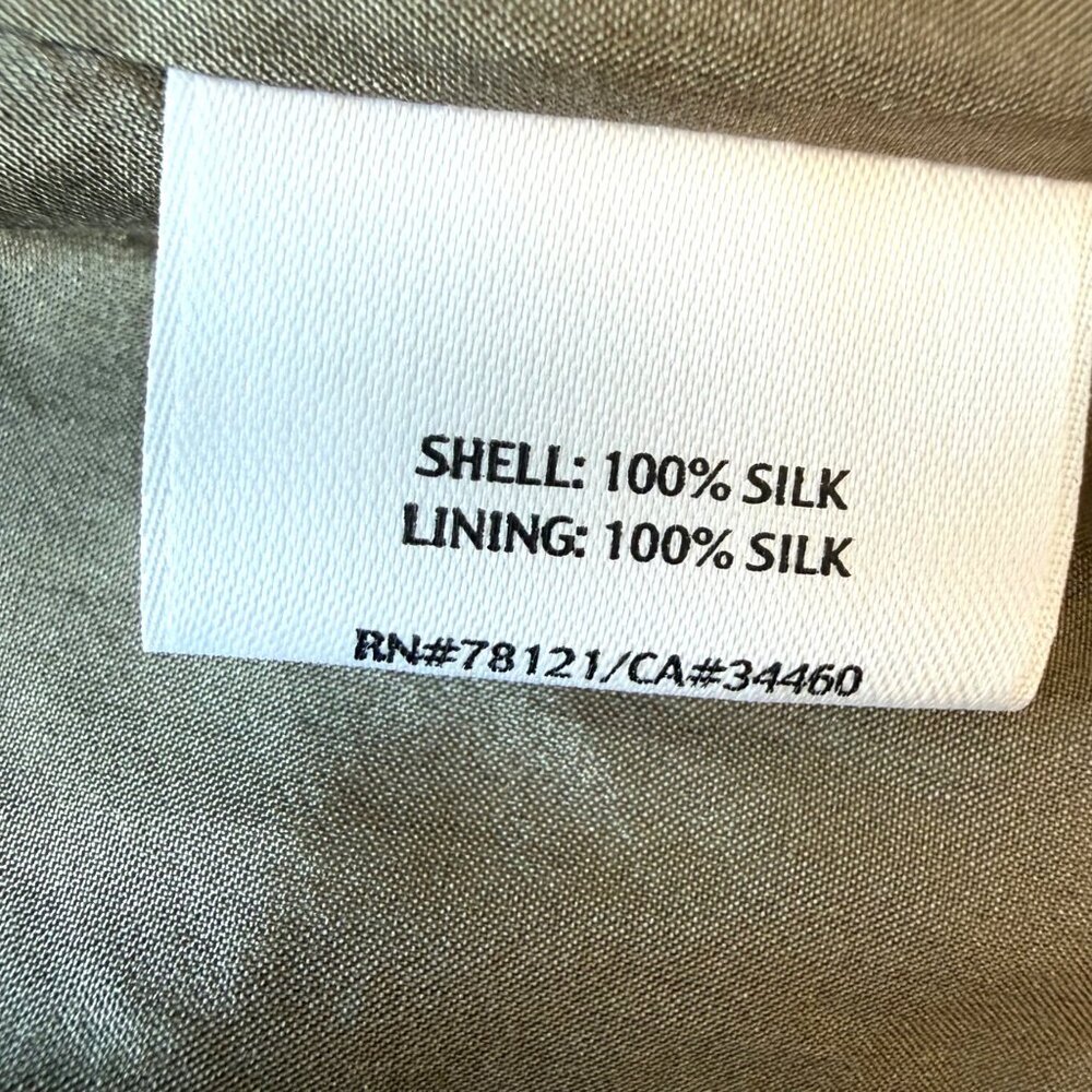 Eileen Fisher Womens 100% Silk Jacket Open Front Size L Crinkle Smock Texture - Picture 7 of 8